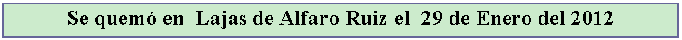 Cuadro de texto: Se quem en  Lajas de Alfaro Ruiz el  29 de Enero del 2012